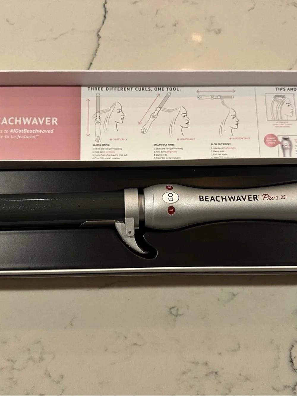 The Beachwaver Co. Pro 1.25 White Rotating Curling Iron - Picture 4 of 4